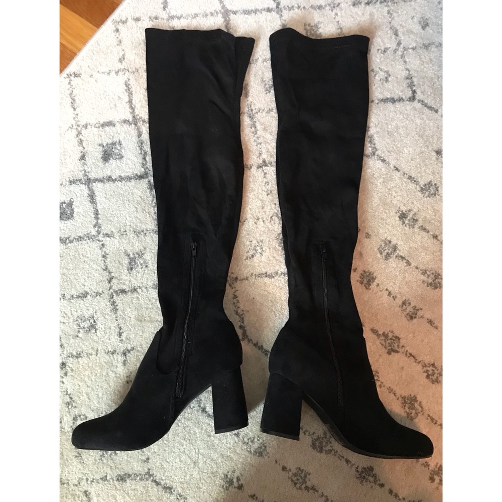 Lulus Over the Knee Boot, Black, Size 9